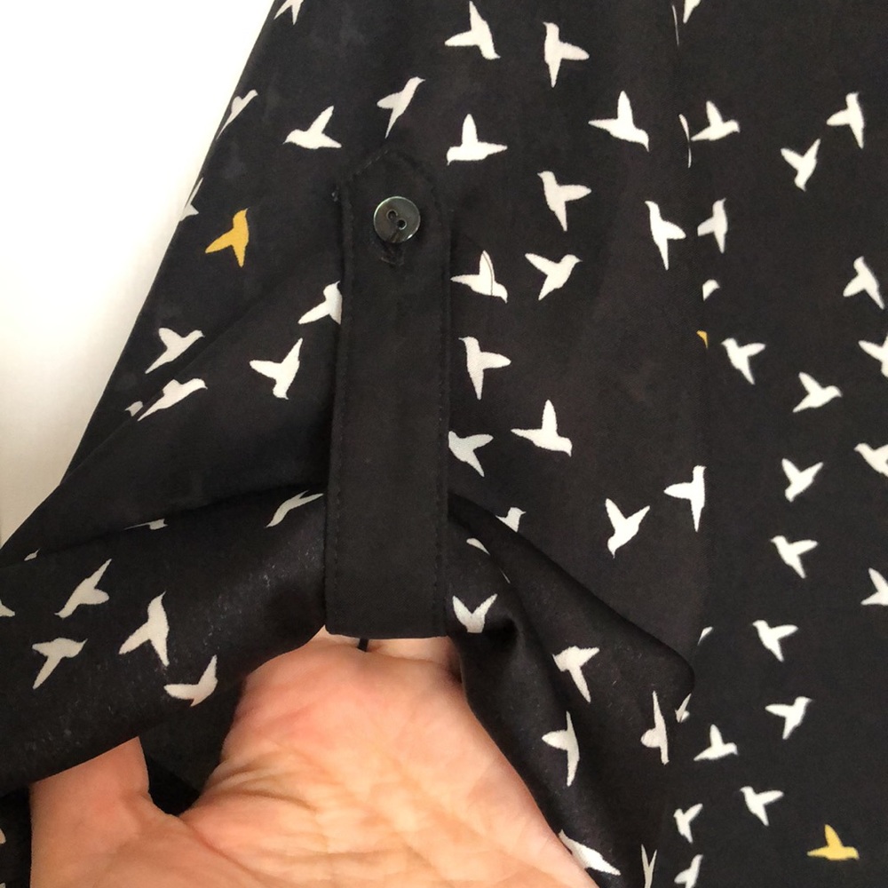Reitmans bird print roll tab sleeve dress - Picture 11 of 13
